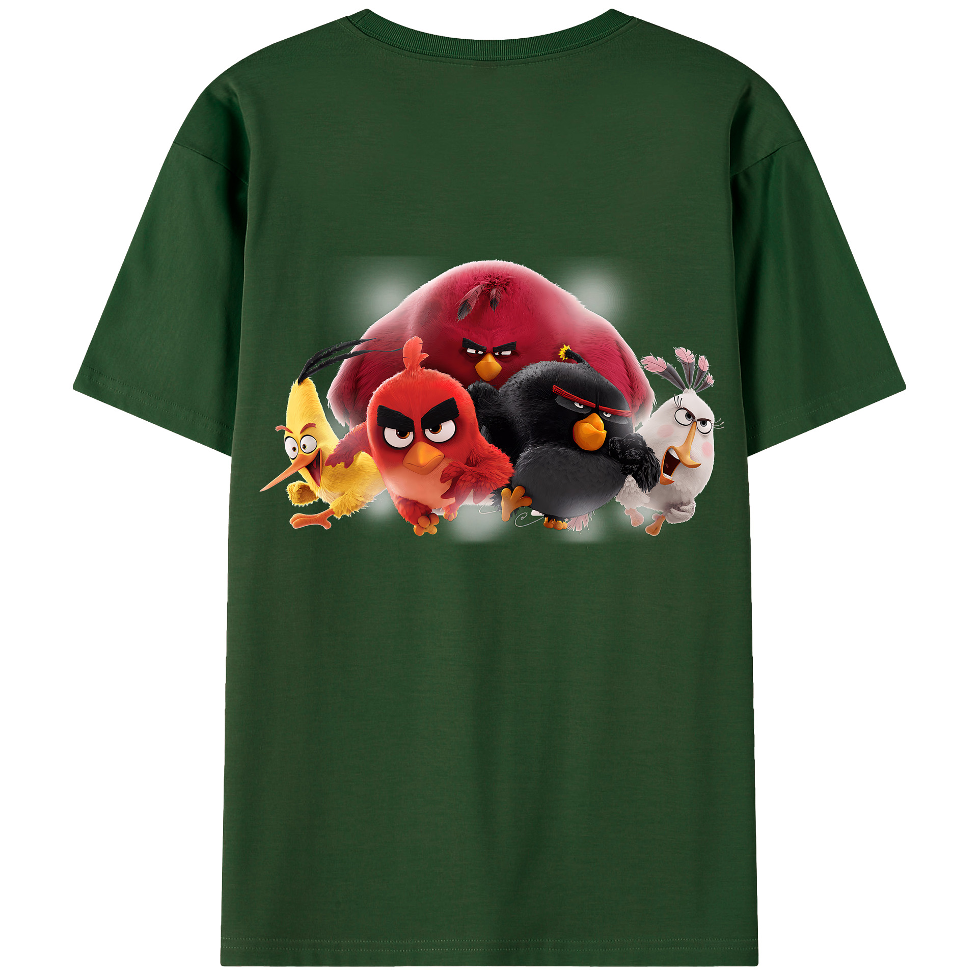 （画像用） Angry Birds アングリーバード 綿100％半袖Tシャツ（背面プリント）